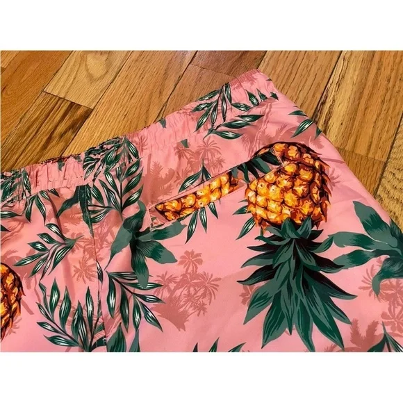 Surf Society Swimwear Pink Pineapple Board Surf Swim Shorts Men’s Size XL - Picture 5 of 14